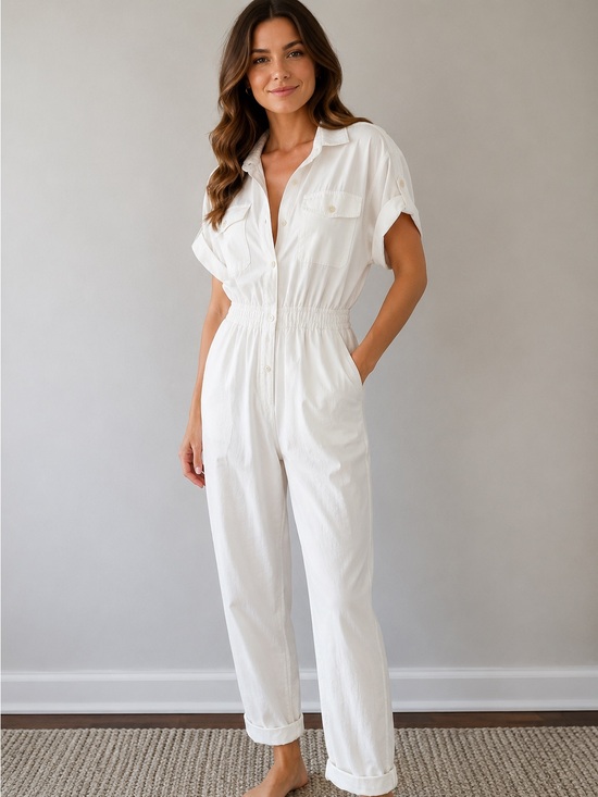 Young Fabulous & Broke Pants - Young fabulous & broke White Utility Jumpsuit XS